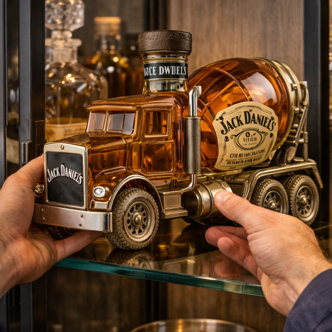 Stylish Whisky Decanter Bottle Gift Set with Truck Design