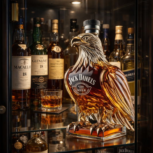 Effortless Whisky Decanter Bottle Gift Set with Eagle Design