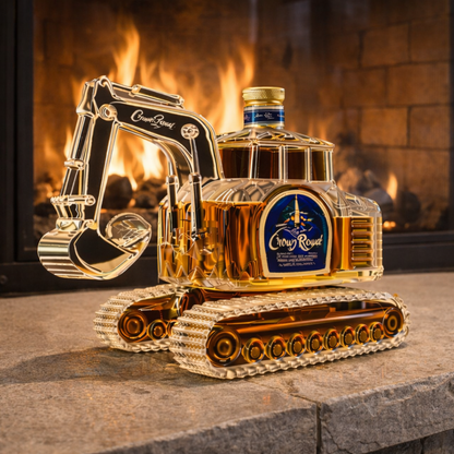 Stylish Whisky Decanter Bottle Gift Set with Digger Design