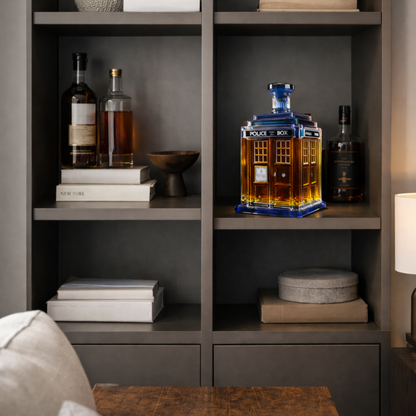 Stylish Whisky Decanter Bottle Gift Set with Building Design
