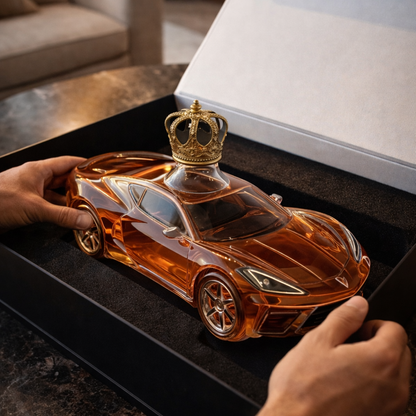 Stylish Whisky Decanter Bottle Gift Set with Sports Car Design