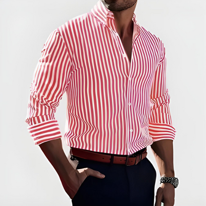 Classic Striped Button Down Shirt for Men