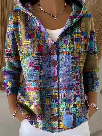 Elegant Knit Sweater for Women with Hooded Casual Style