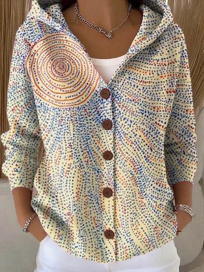 Elegant Knit Sweater for Women with Hooded Casual Style