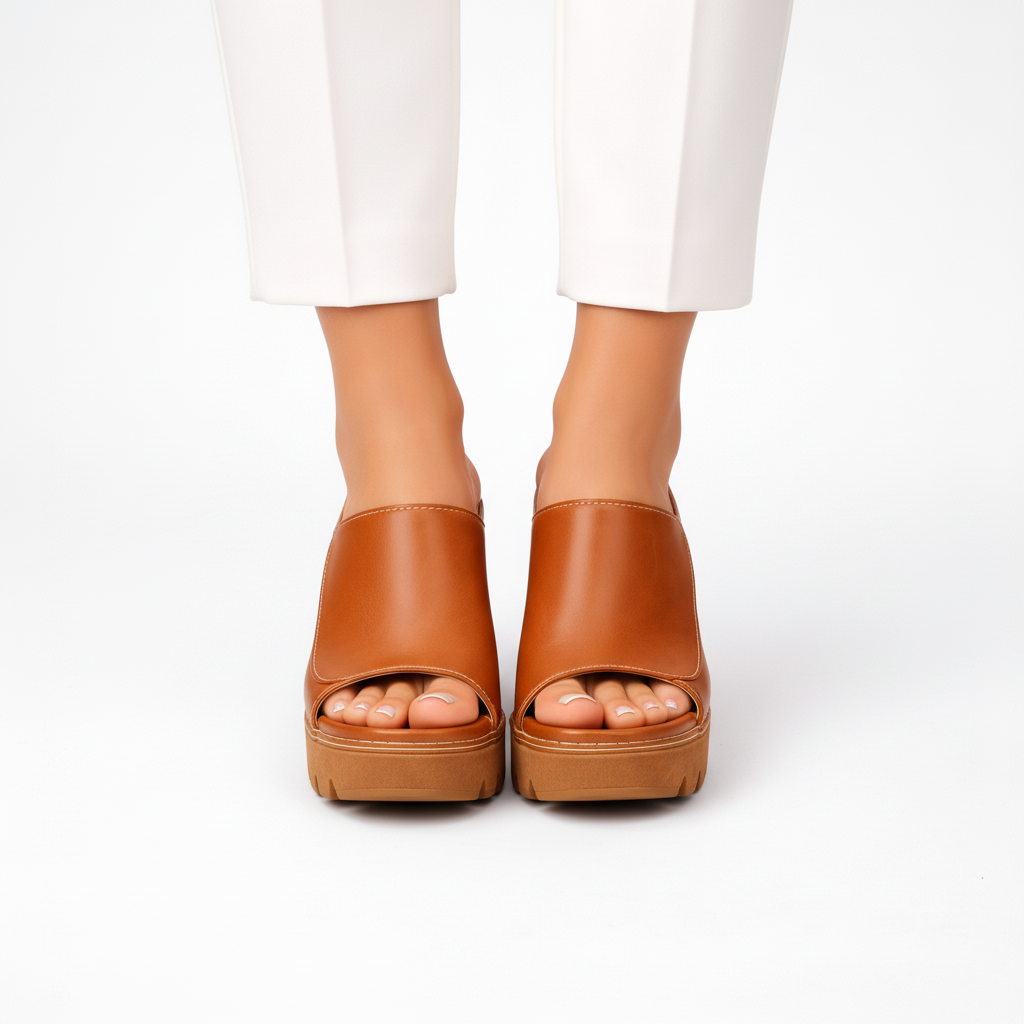 Comfortable Heels for Women with Platform Slip On Style