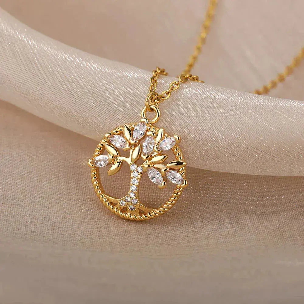 Elegant Necklace for Women with Tree Life Design