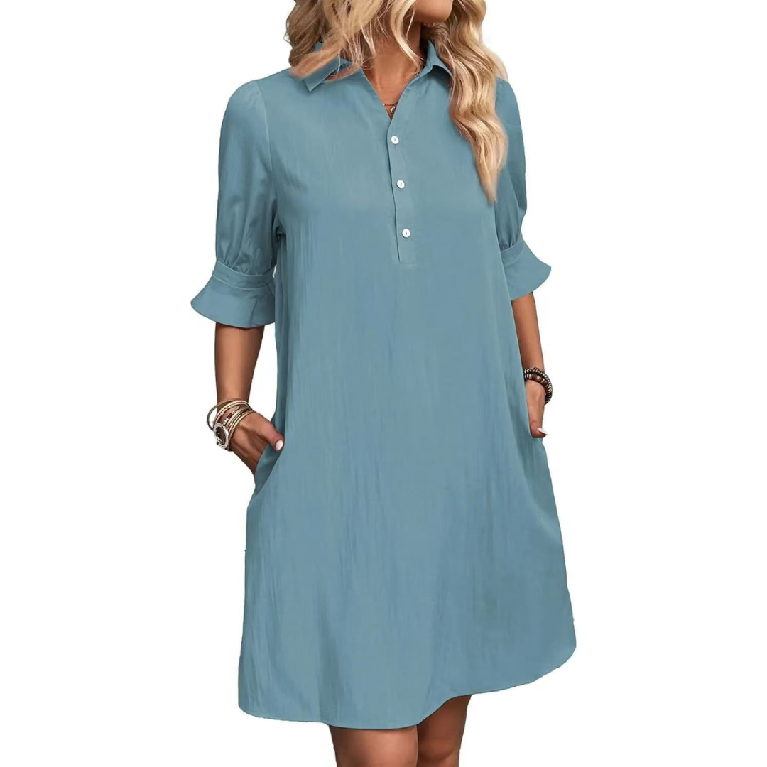 Stylish Shirt Dress for Women with Button Down
