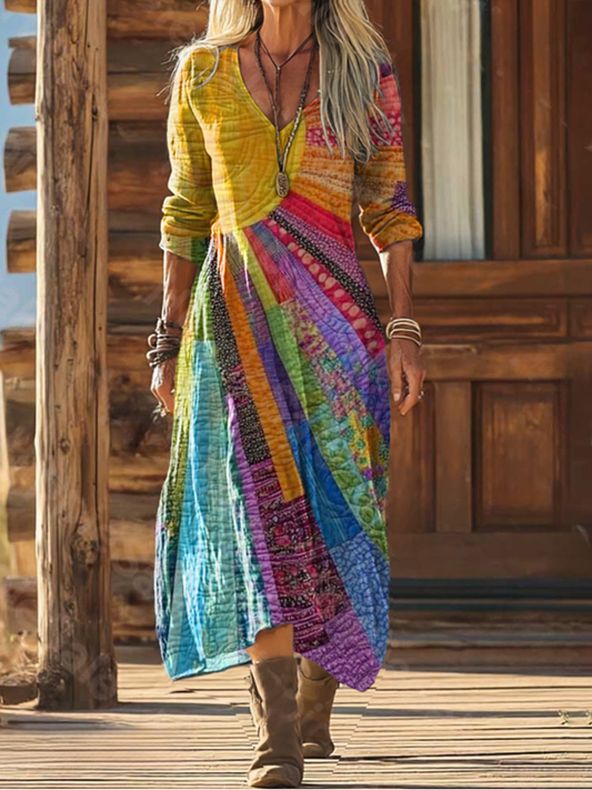 Stylish Dress for Women with V Neck