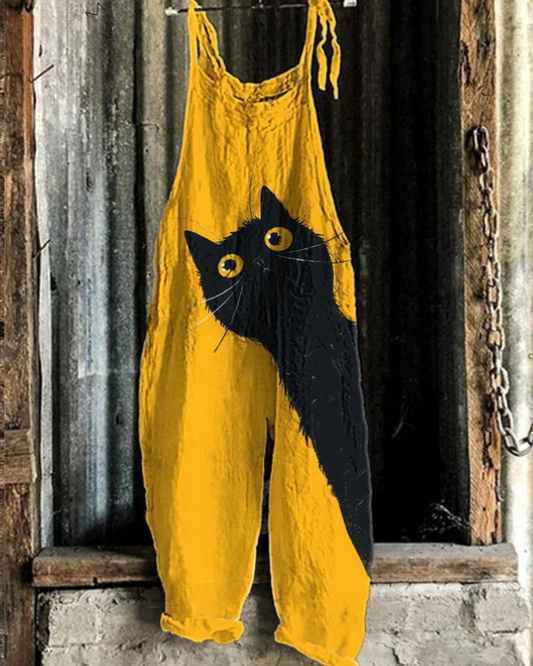 Effortless Flowy Yellow Jumpsuit for Women