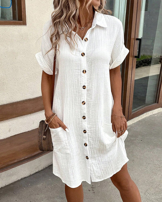 Effortless Dress for Women with Button Down