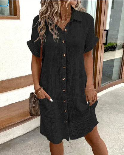 Effortless Dress for Women with Button Down