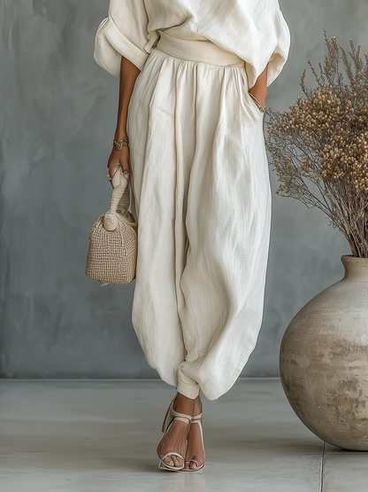 Stylish Offwhite Two Piece Set for Women with Off Shoulder