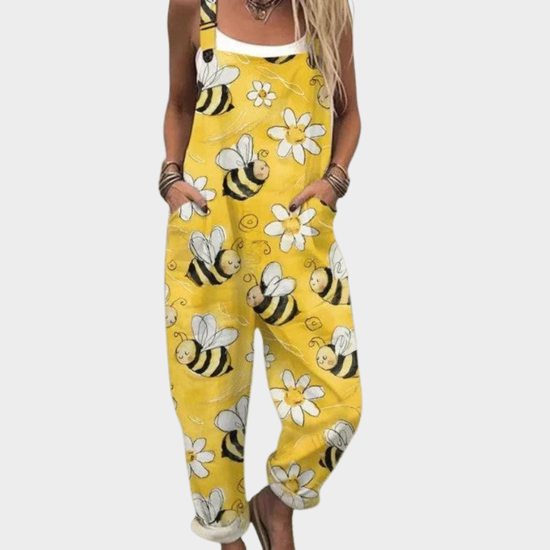 Stylish Yellow Floral Jumpsuit for Women