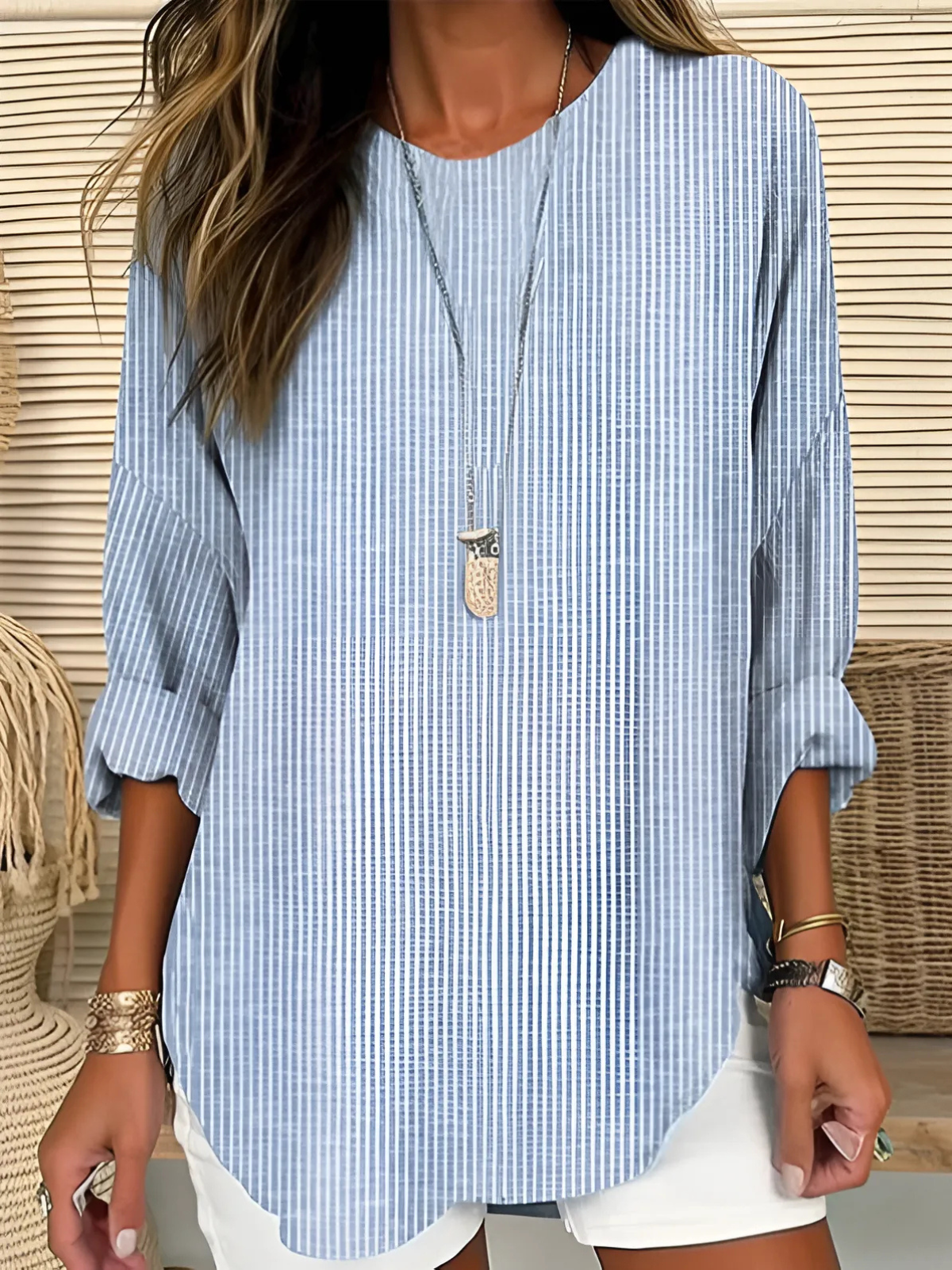 Effortless Striped Blouse for Women