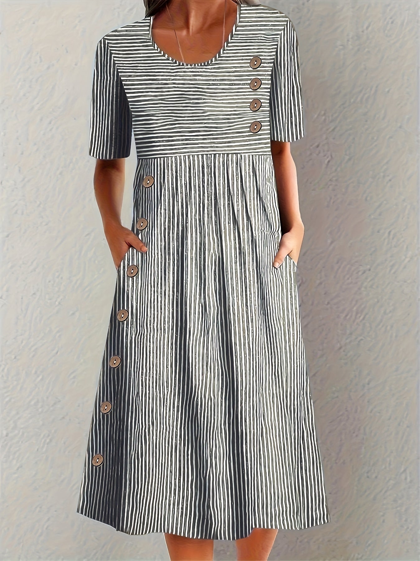 Elegant Striped Dress for Women