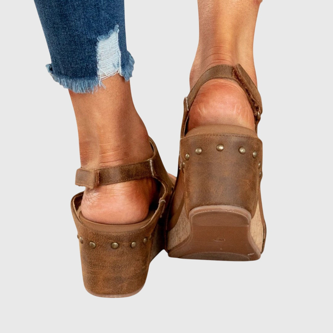 Comfortable Orthopedic Sandals for Women with Open Toe Wedge Buckle Style