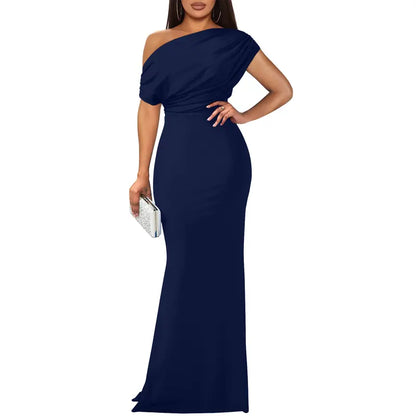 Stylish Evening Dress for Women with Off Shoulder Formal Wedding Guest Style