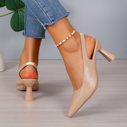 Stylish Heels for Women with Slingback Pointed Toe Style