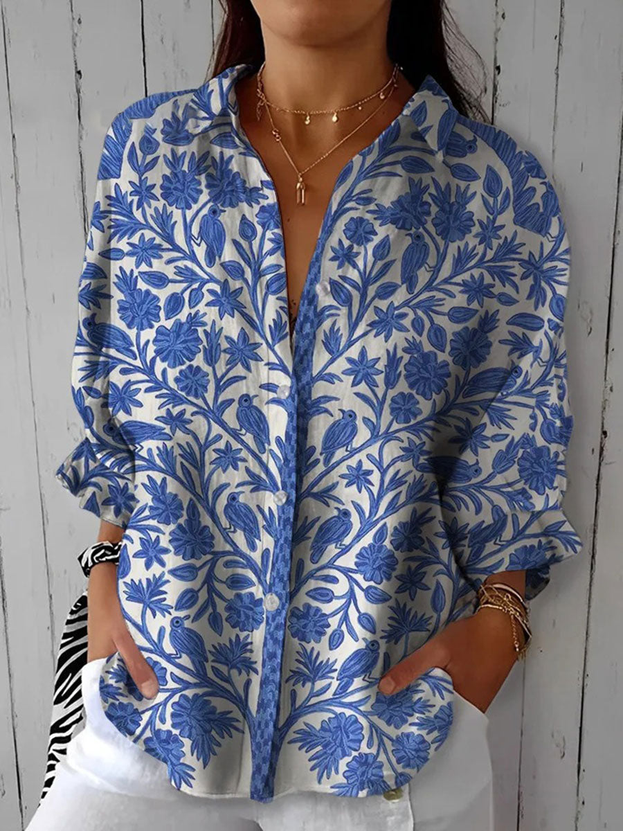 Stylish Breezy Floral Blouse for Women