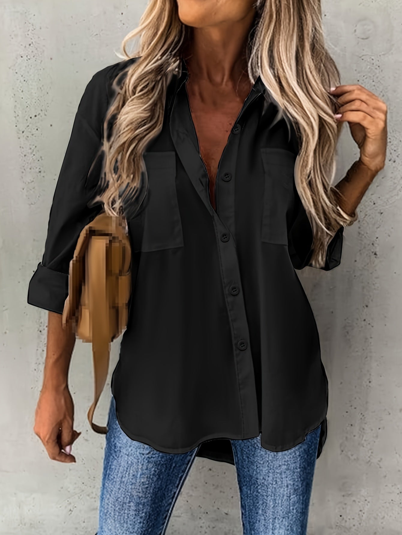 Effortless Blouse for Women with Button Up