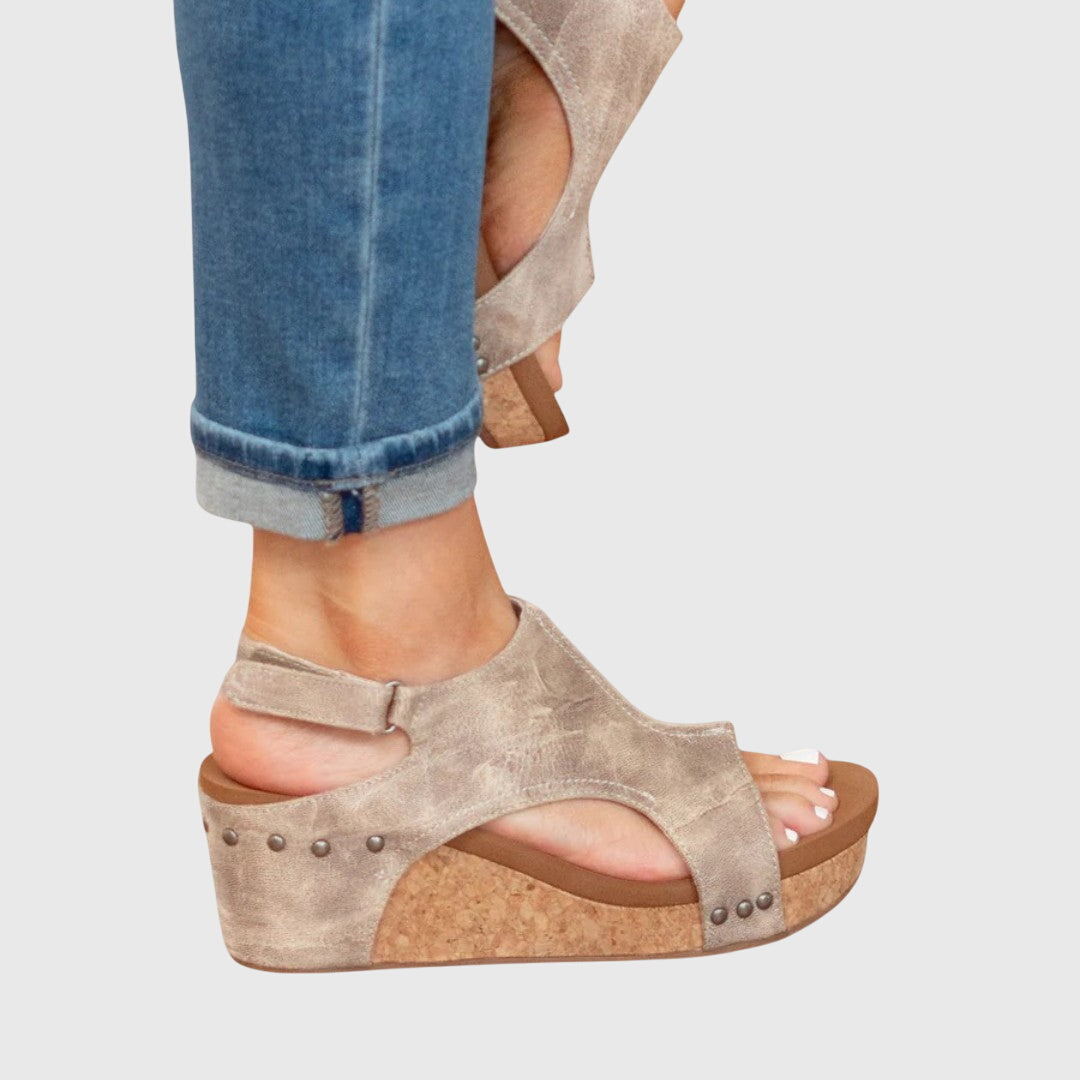 Comfortable Orthopedic Sandals for Women with Open Toe Wedge Buckle Style