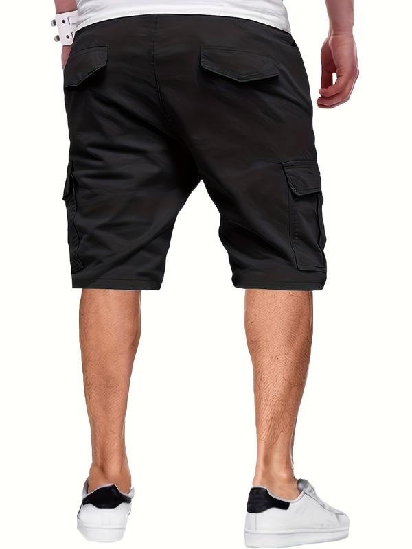 Classic Cargo Shorts for Men with Drawstring Pockets
