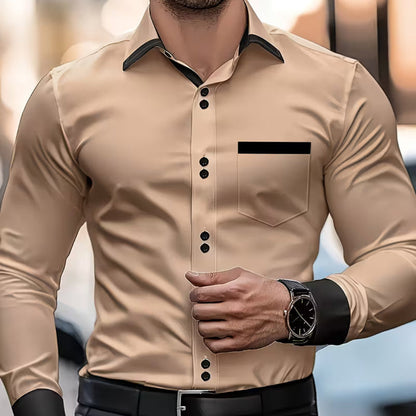Classic Button Down Shirt for Men with Collared Casual Style