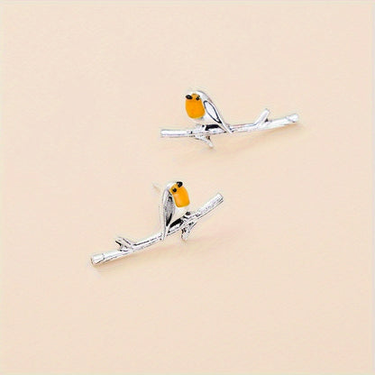 Elegant Silver Earrings for Women with Minimalist Bird Design