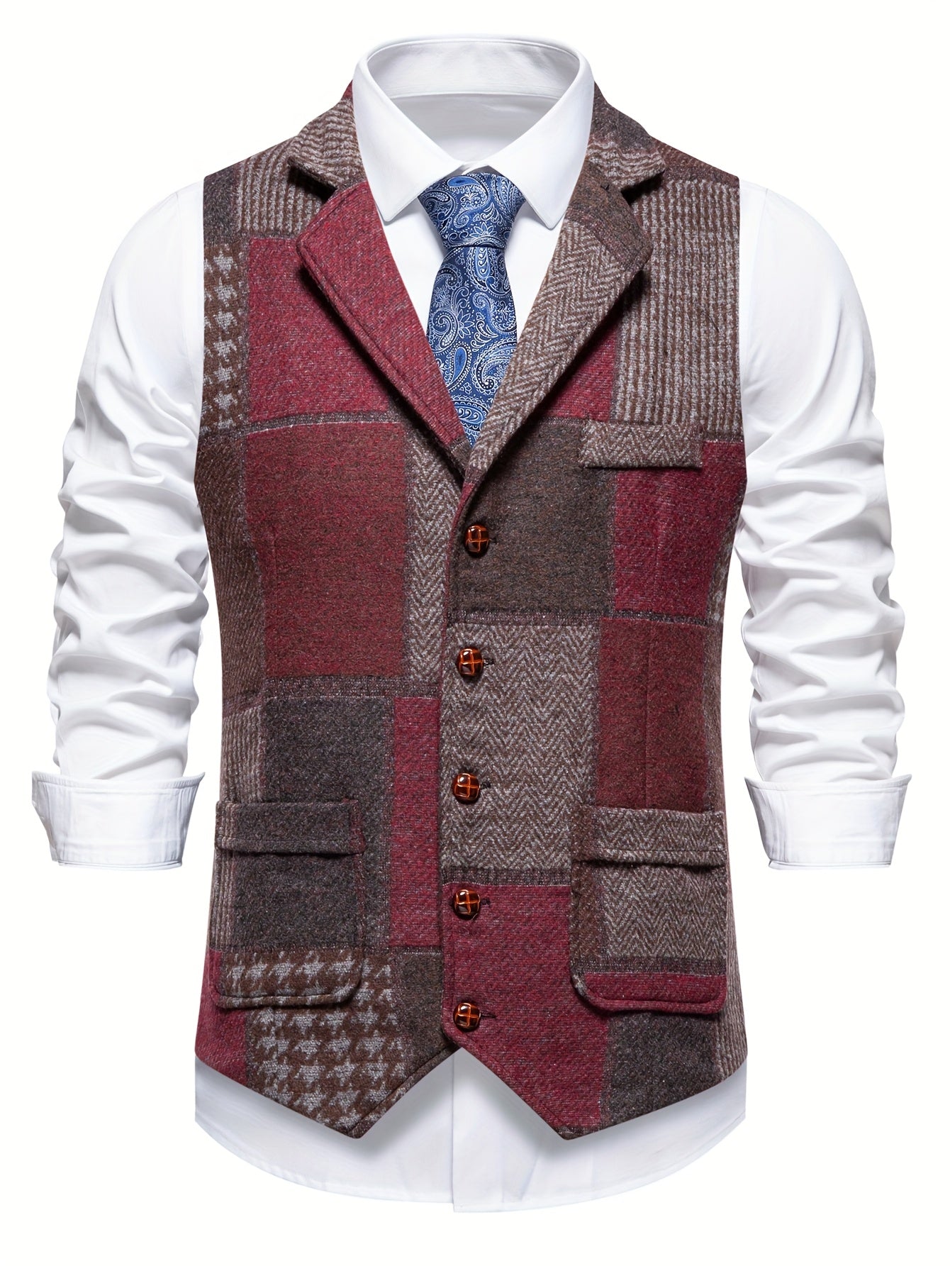 Classic Patchwork Vest for Men