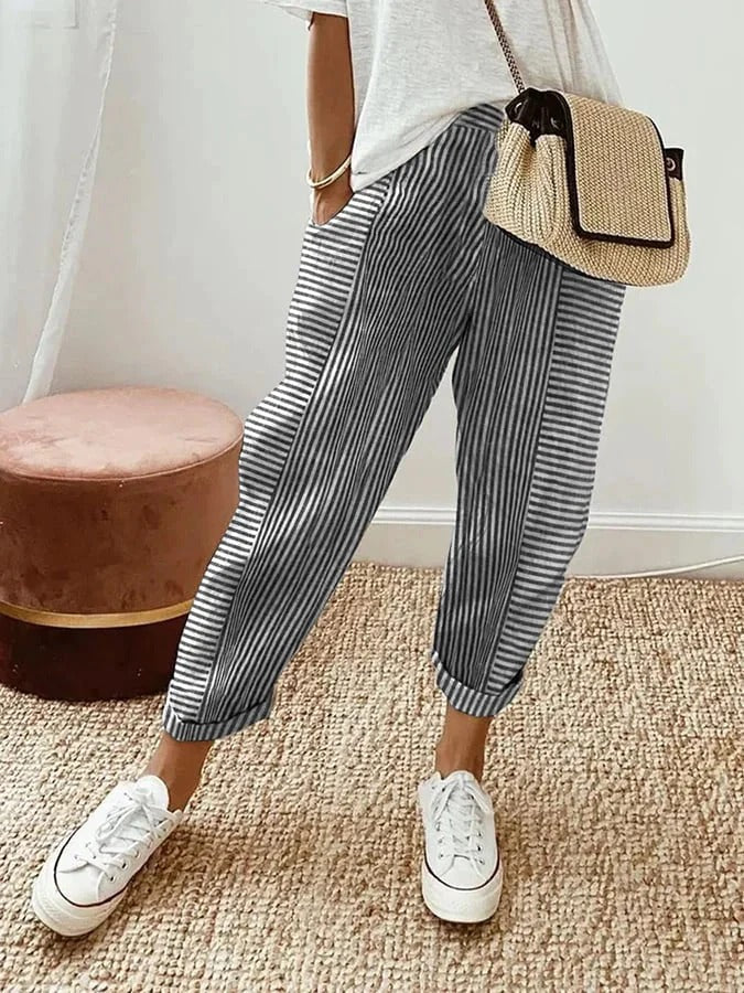 Comfortable Striped Pants for Women