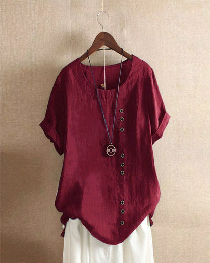 Effortless Blouse for Women with Asymmetrical