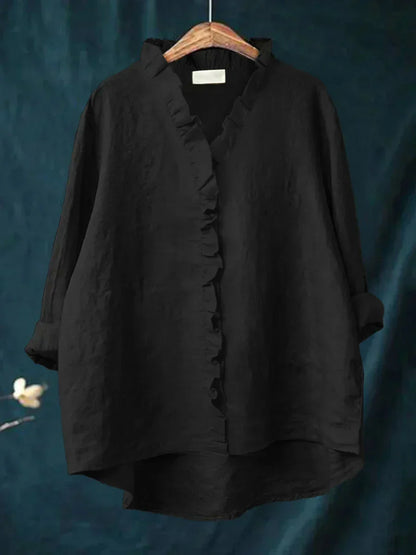 Elegant Blouse for Women with V Neck