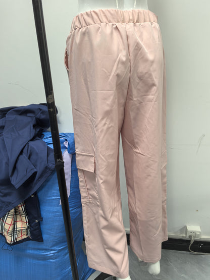 Effortless Cargo Pants for Women with High Waist Wide Leg Pocket Style