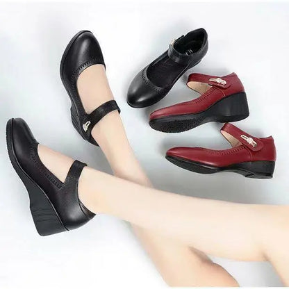 Comfortable Heels for Women with Cushioned Low Heel Breathable Style