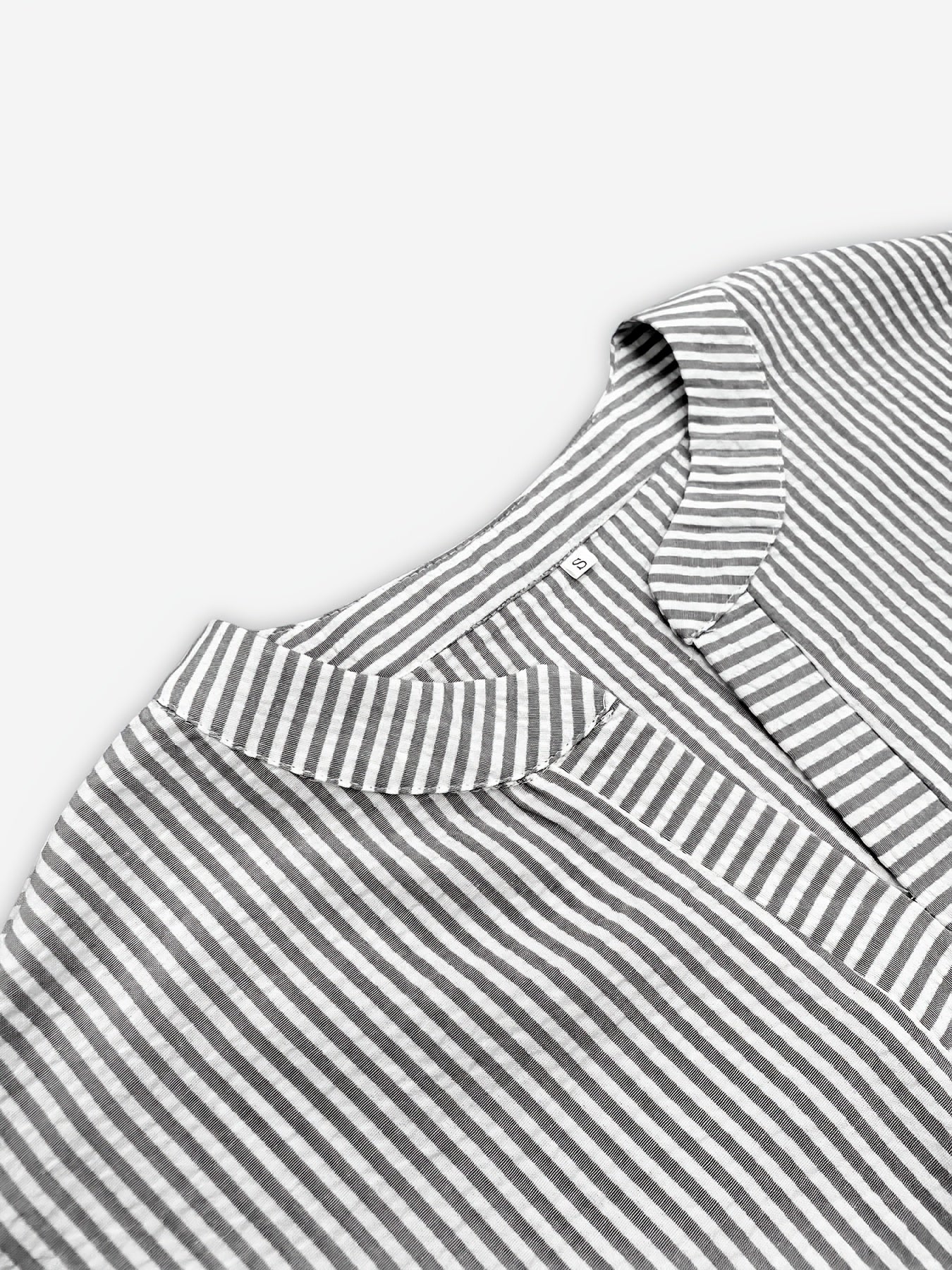 Comfortable Striped Beach Cover Up for Women with V Neck