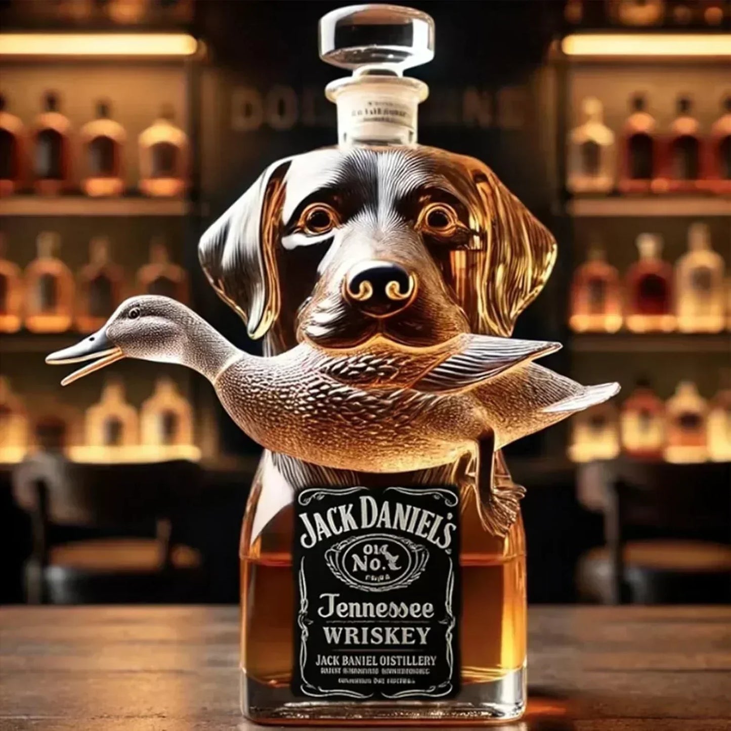 Stylish Whisky Decanter Bottle Gift Set with Villand Design