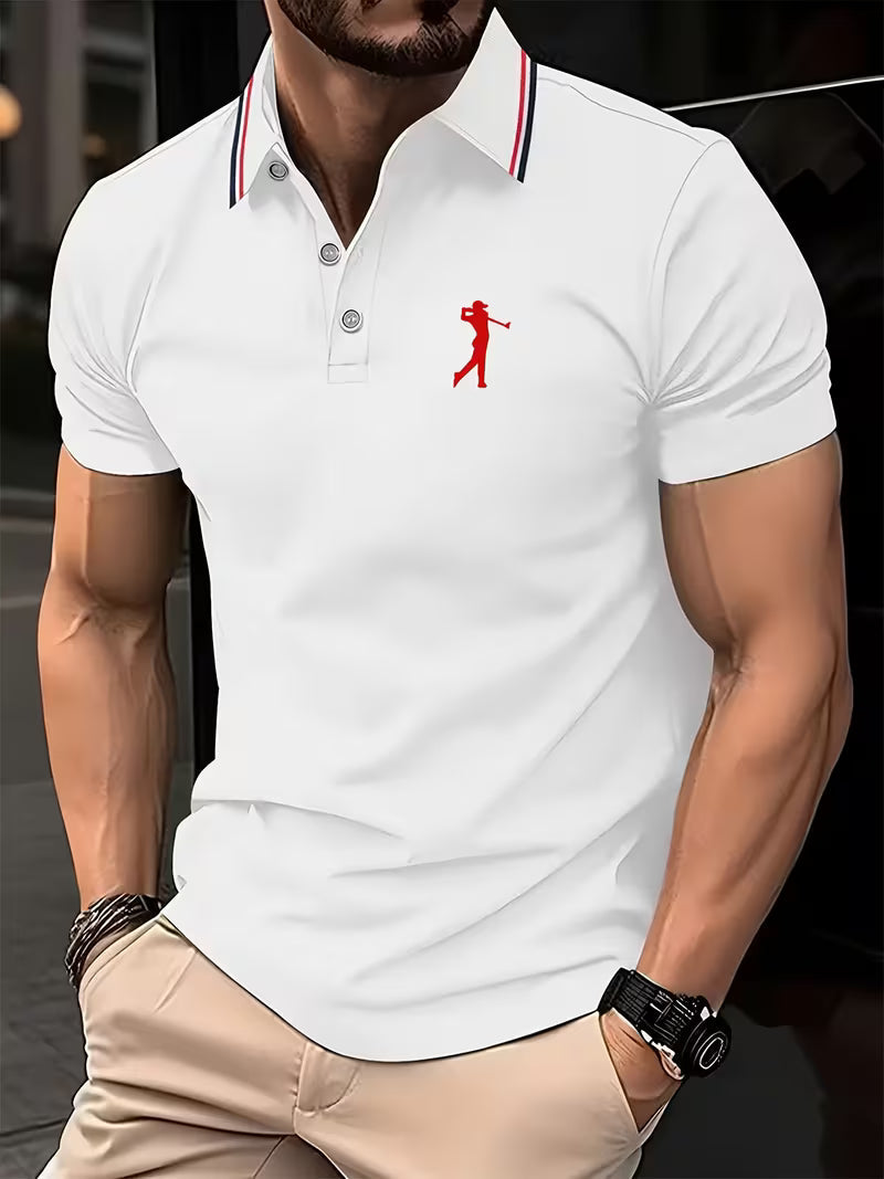 Classic Printed Shirt for Men with Short Sleeve