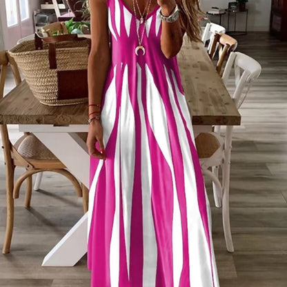 Effortless Maxi Dress for Women with V Neck