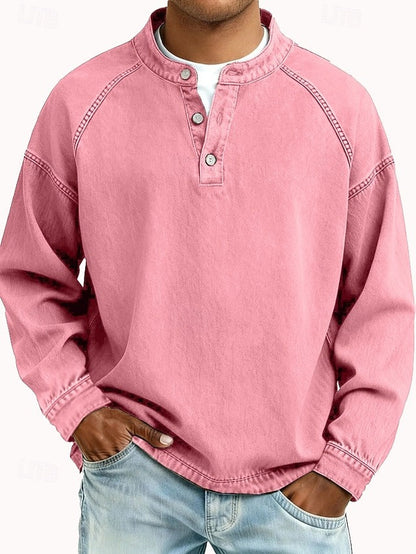 Stylish Shirt for Men with Long Sleeve Vintage