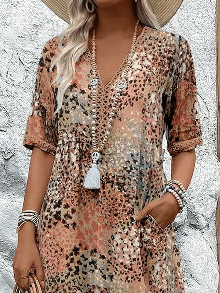 Stylish Maxi Dress for Women with Short Sleeve