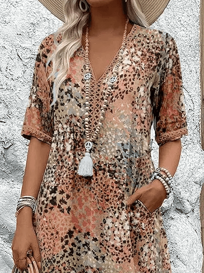 Stylish Maxi Dress for Women with Short Sleeve
