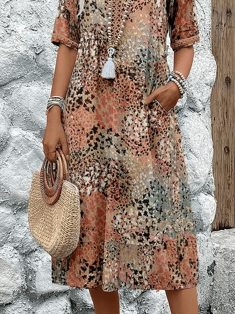 Stylish Maxi Dress for Women with Short Sleeve