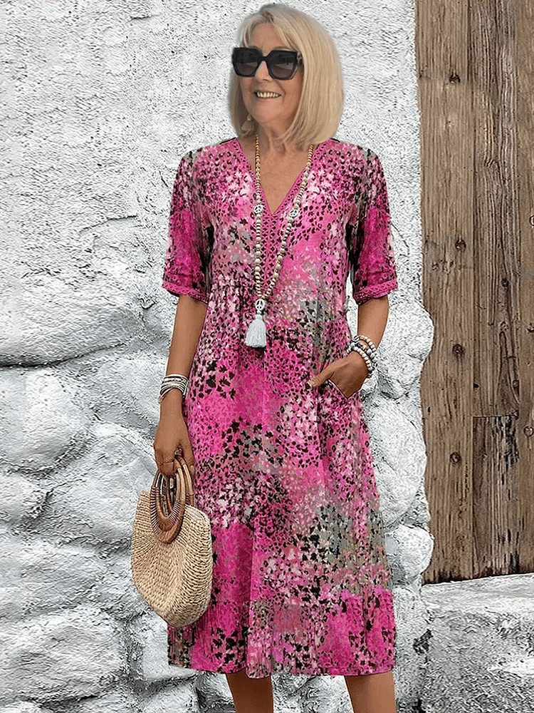Stylish Maxi Dress for Women with Short Sleeve