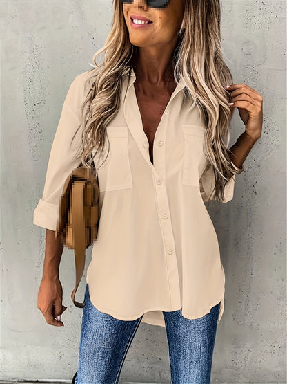 Effortless Blouse for Women with Button Up