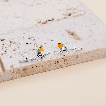 Elegant Silver Earrings for Women with Minimalist Bird Design