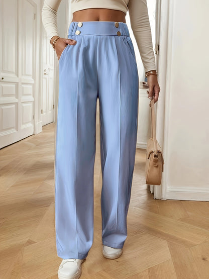 Effortless Trousers for Women with High Waist Pockets