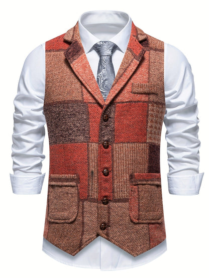 Classic Patchwork Vest for Men