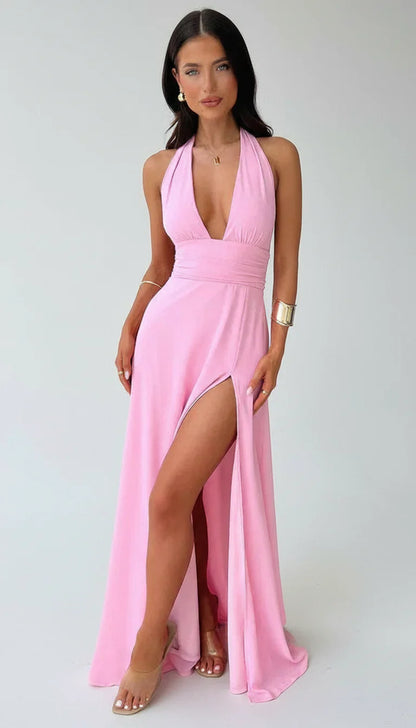 Stylish Maxi Dress for Women with Halter Neck