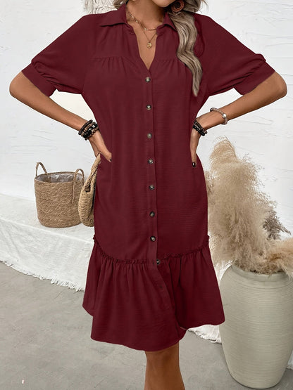 Stylish Midi Dress for Women with Pleated