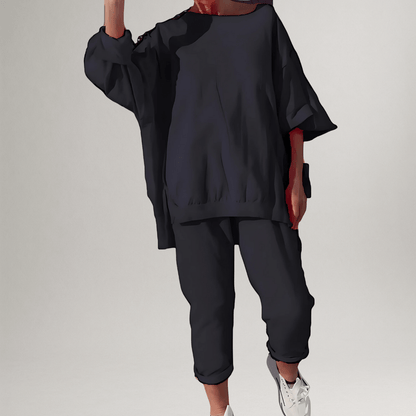 Comfortable Two Piece Set for Women with Oversized Casual Style